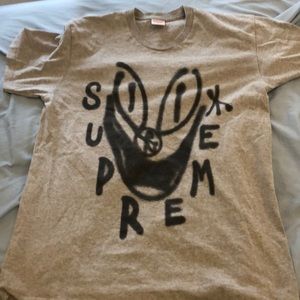 Supreme Smile Tee-Heather Gray.